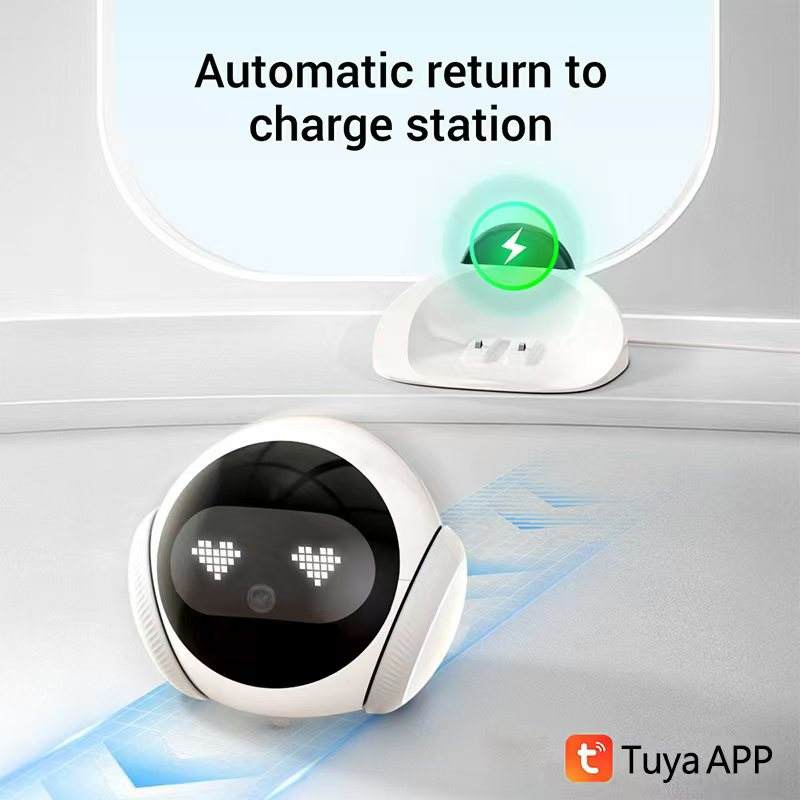 Tuya Smart 1080P Pet WiFi Camera Robot – Auto Recharge, Mobile Tracking, Night Vision & Two-Way Audio