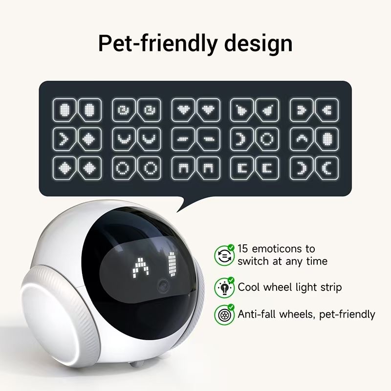 Tuya Smart 1080P Pet WiFi Camera Robot – Auto Recharge, Mobile Tracking, Night Vision & Two-Way Audio